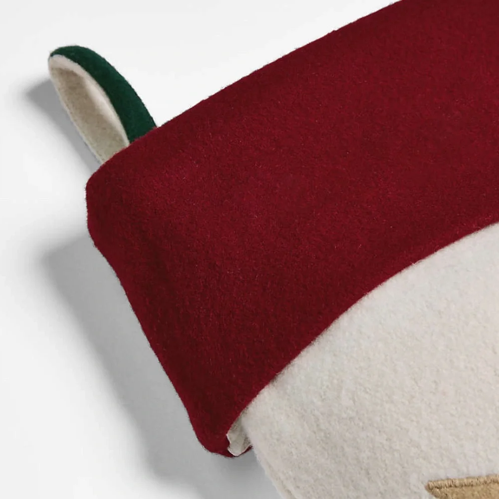 Crate&Barrel Fair Isle Friends Fox Christmas Stocking by Joan Anderson